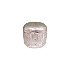 19th Century Dutch Silver Loderein Box or Vinaigrette, Dated 1879