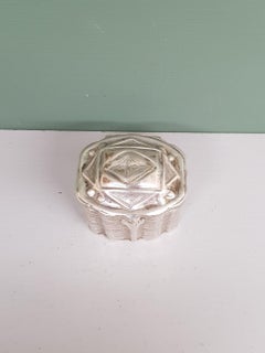 19th Century Dutch Silver Loderein or Vinaigrette Box, Dated 1855