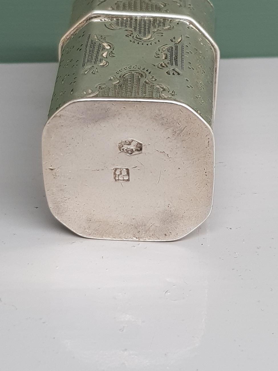19th Century Dutch Silver Loderein or Vinaigrette Box Dated 1878 In Good Condition In Raalte, NL