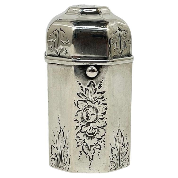 19. Jahrhundert Dutch Silver Match Vesta, 1861 im Angebot