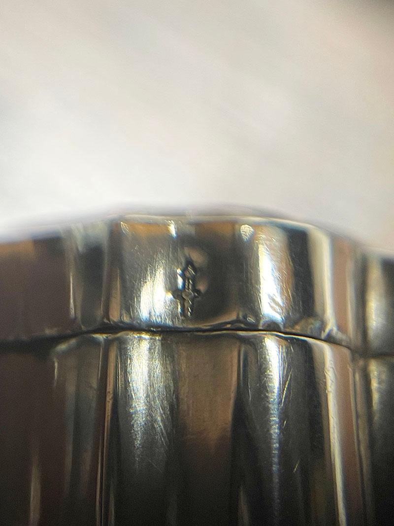 Olandese Set di barattoli di biscotti in miniatura in argento del XIX secolo su un vassoio in vendita