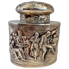 19TH Century Dutch Silver Tea Caddy