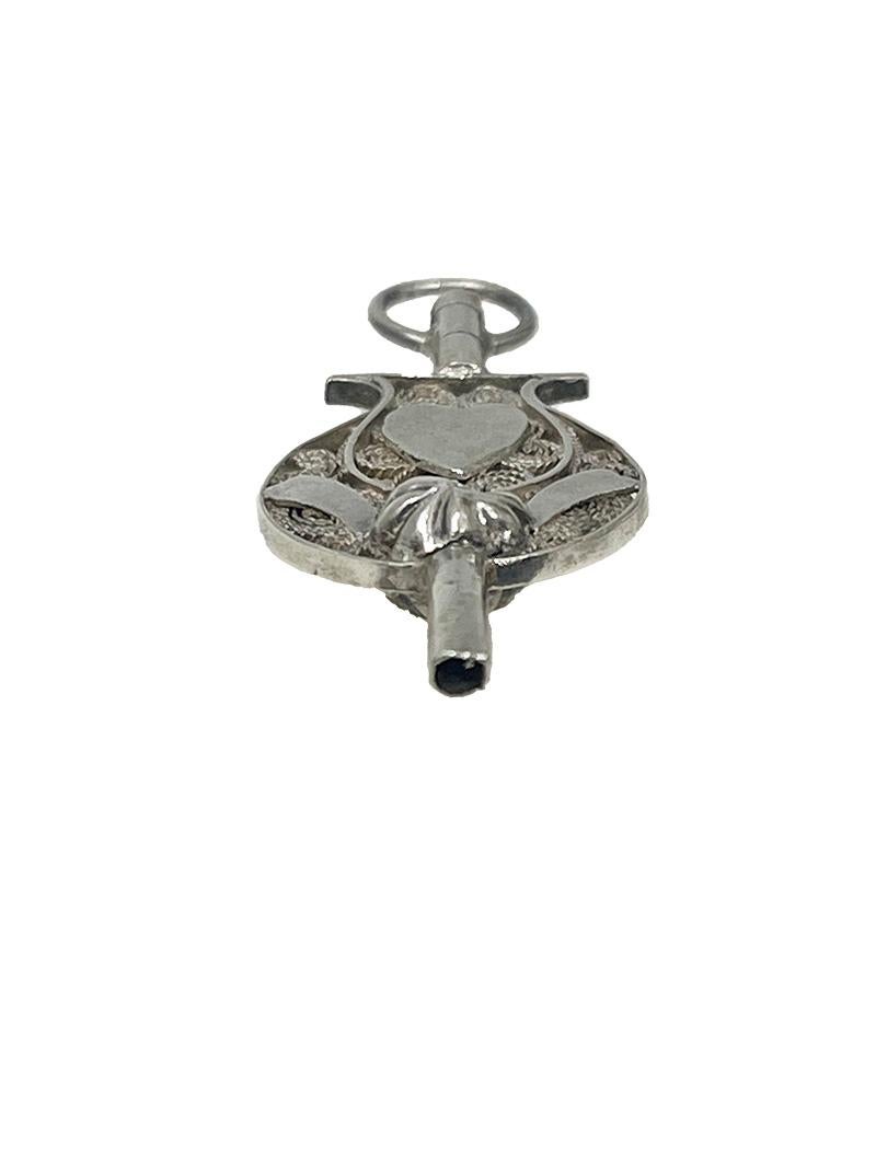 19th Century Dutch silver watch-key by Hendrik Krins, Schoonhoven For Sale 1