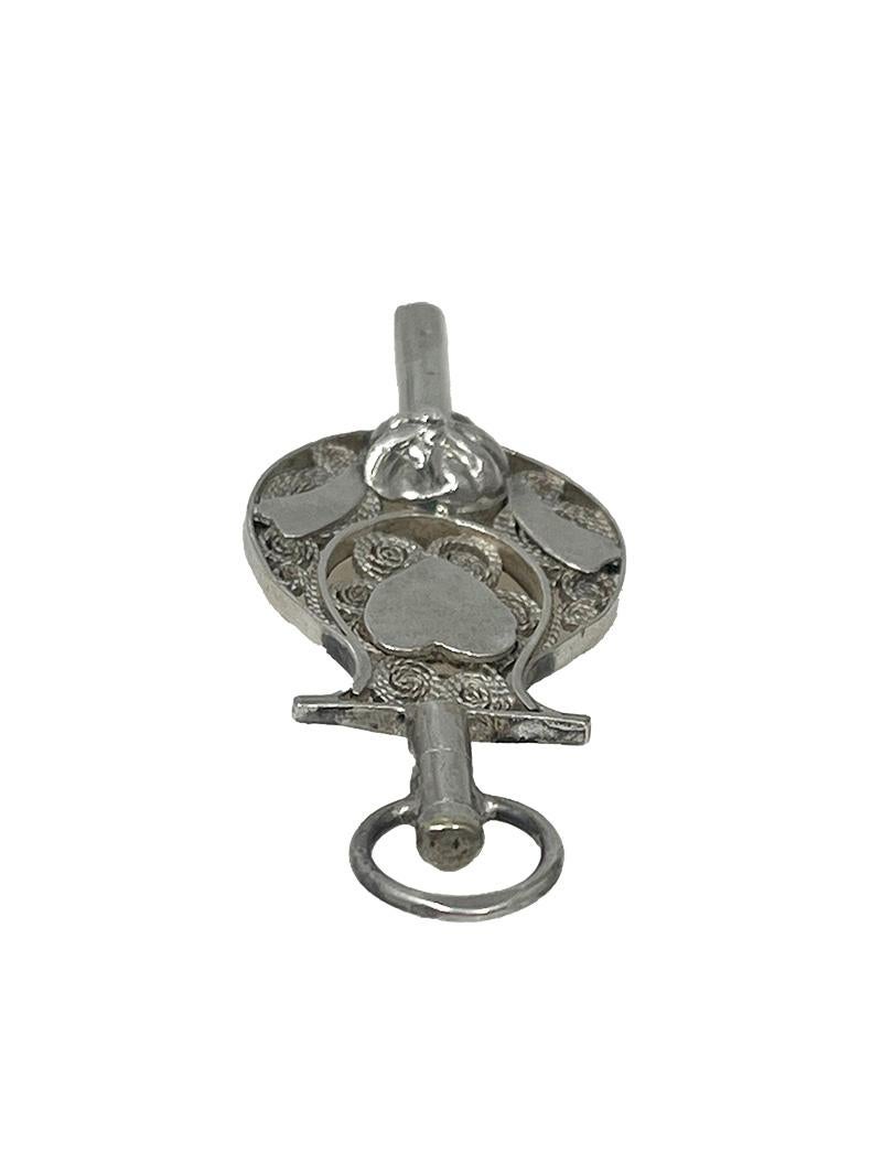 19th Century Dutch silver watch-key by Hendrik Krins, Schoonhoven For Sale 2