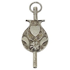 Clé de montre hollandaise en argent du 19e siècle par Hendrik Krins, Schoonhoven