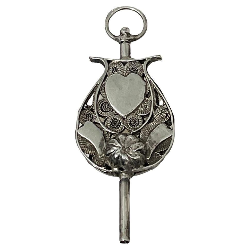 19th Century Dutch silver watch-key