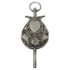 Clé de montre hollandaise en argent du 19e siècle