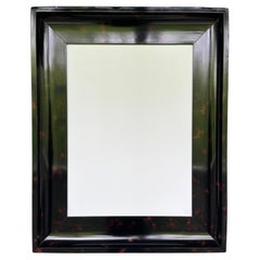 19th Century Dutch Style Faux Tortoise Ebonized Antique Painting Picture Frame