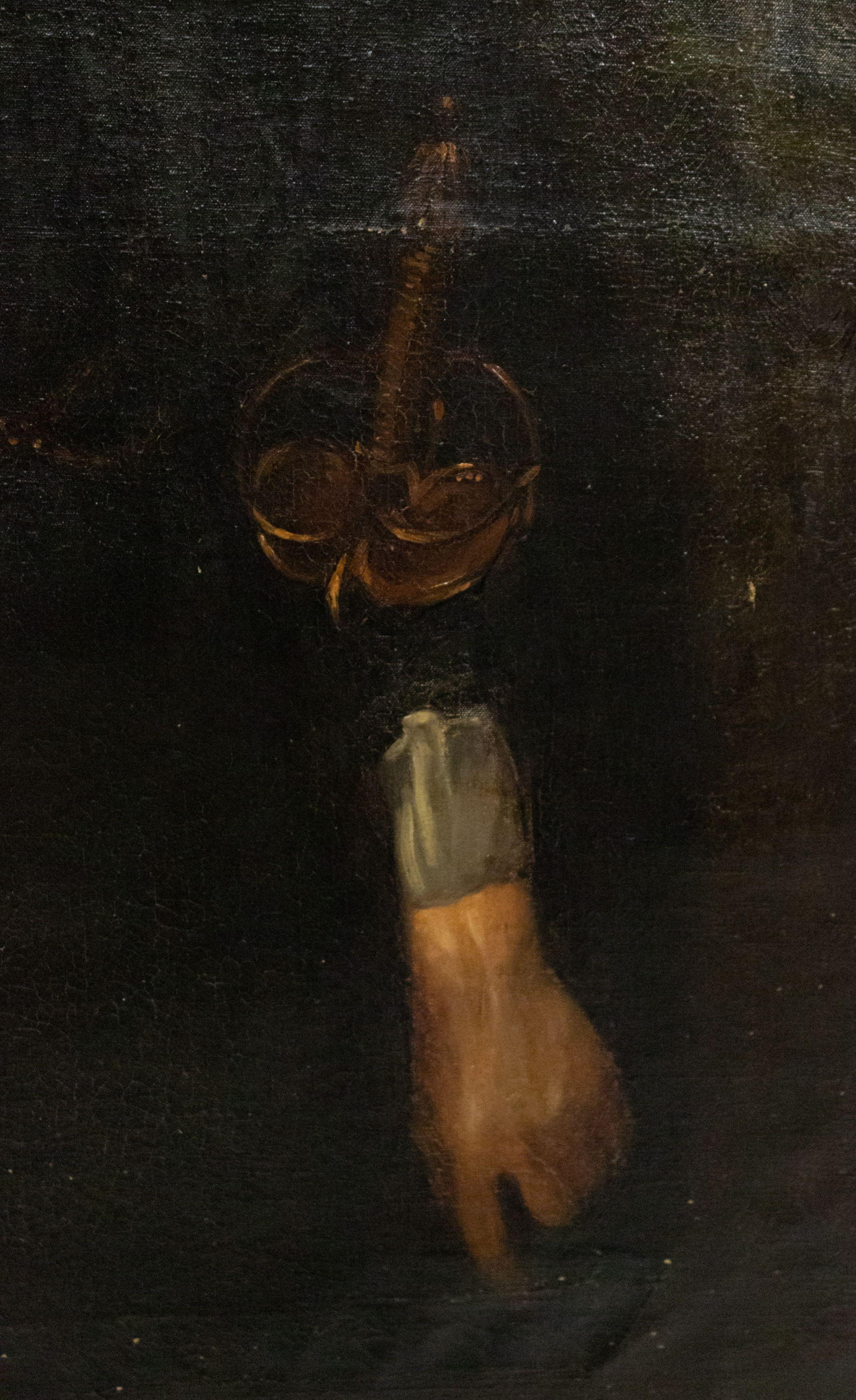 Autre Portrait à l'huile encadré de style néerlandais du 19ème siècle dans le style de Van Dyke en vente