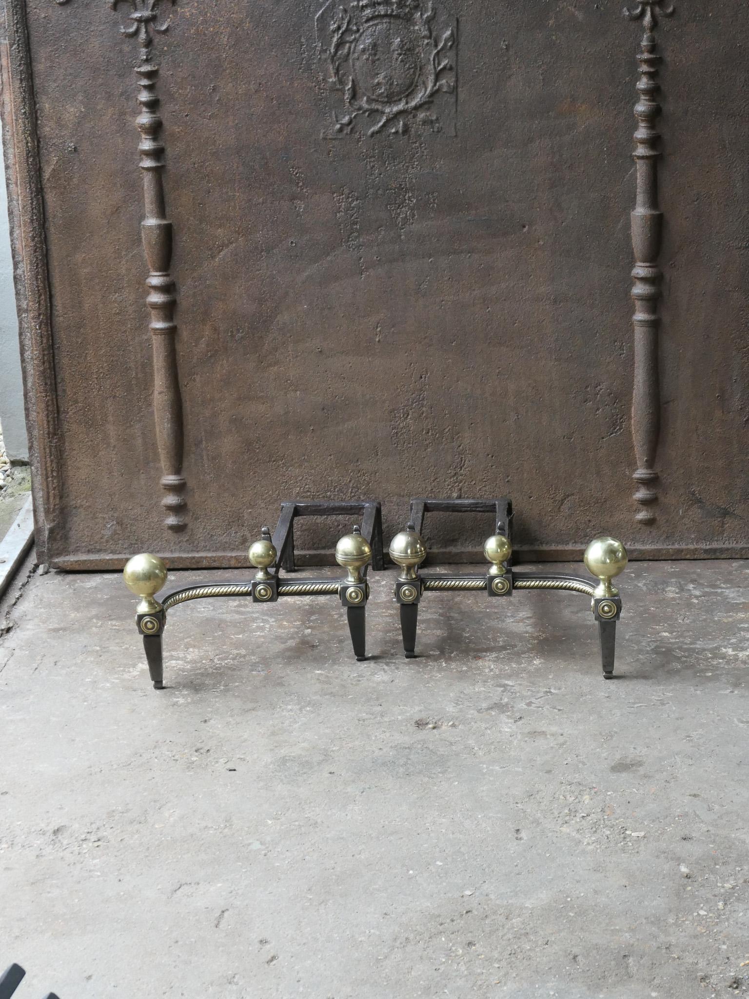 Forged 19th Century Dutch Victorian Fireplace Grate or Fire Basket For Sale