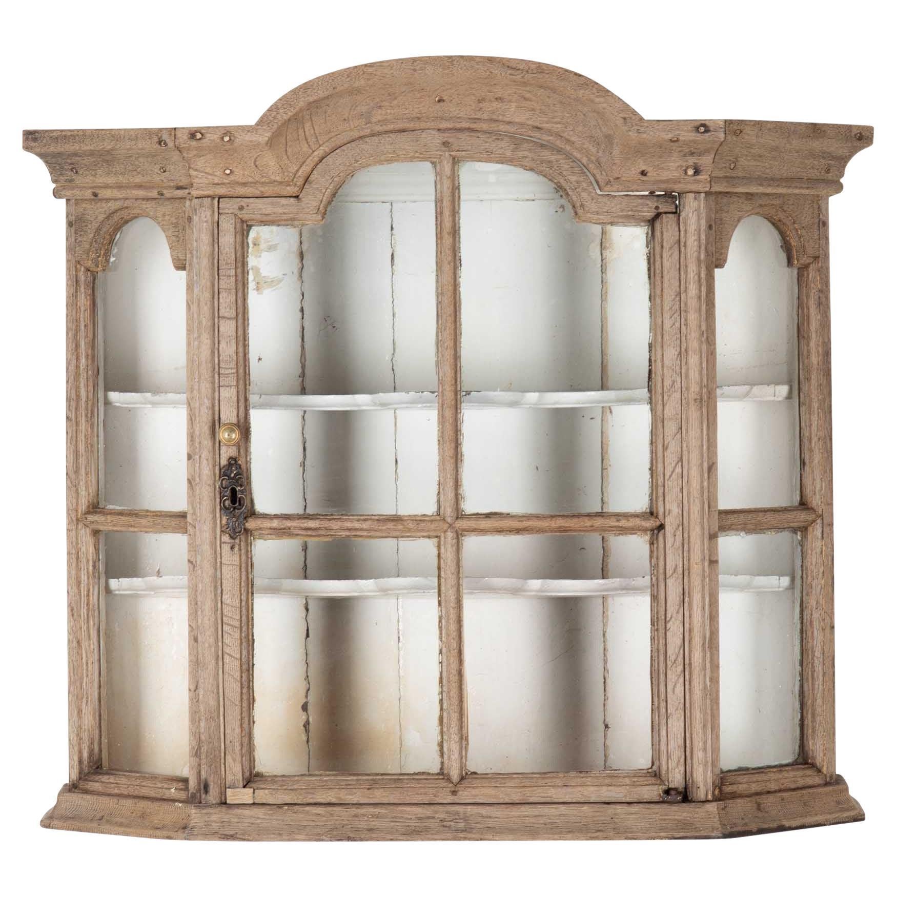19th Century Dutch Wall Hanging Vitrine For Sale