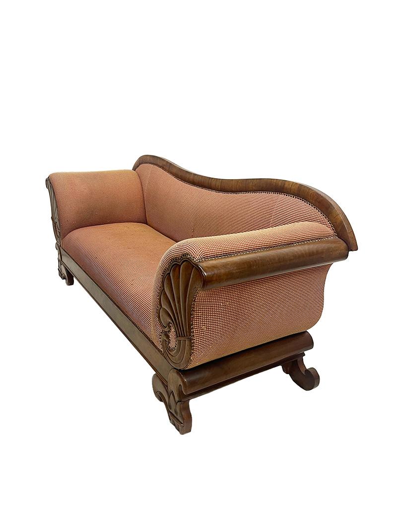 19th Century Dutch walnut sofa, ca 1860

A Dutch walnut sofa, ca 1860 with beautiful carvings. The fabric upholstery will have to be replaced again according to your own taste. If the back is also upholstered, the sofa can be placed beautifully in