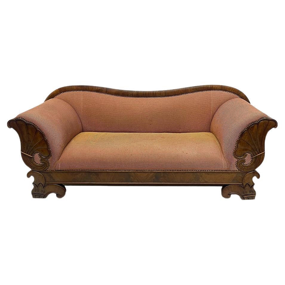 19th Century Dutch walnut sofa, ca 1860 For Sale