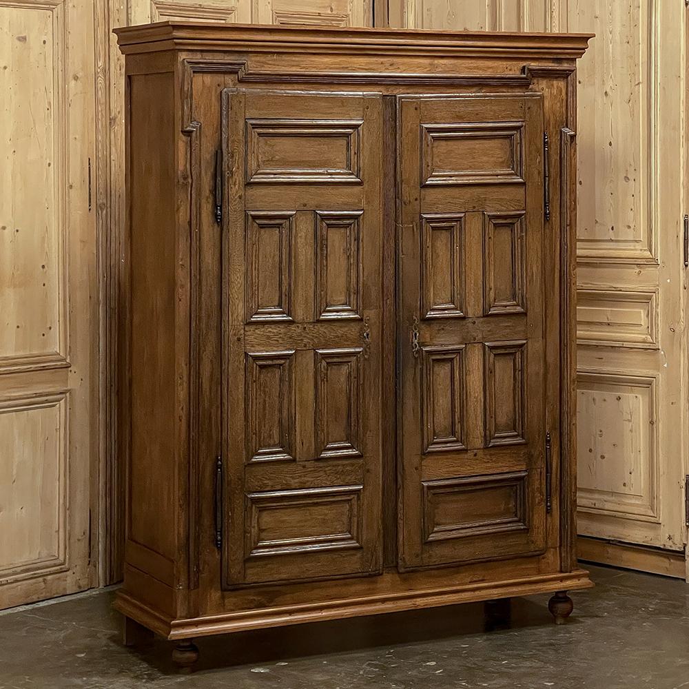 Hand-Crafted 19th Century Dutch Wardrobe, Armoire For Sale