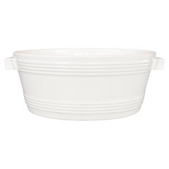 Panier à anse en pierre de fer blanche Cache pot hollandais du 19ème siècle