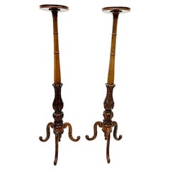 Vintage 19th Century Dutch Wooden Plant Stands