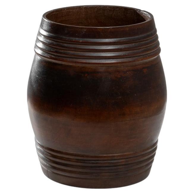 19th Century Dutch Wooden Table Pot For Sale
