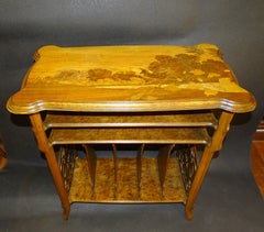 19th Century E. Gallé French Cabinet, Record Cabinet, Signed
