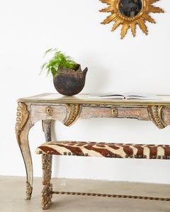 19th Century E. Khan and Cie Louis XV Bureau Plat Desk