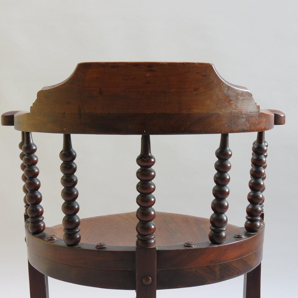 19th Century E W Godwin Mahogany Bow Back Chair William Watt For Sale 6