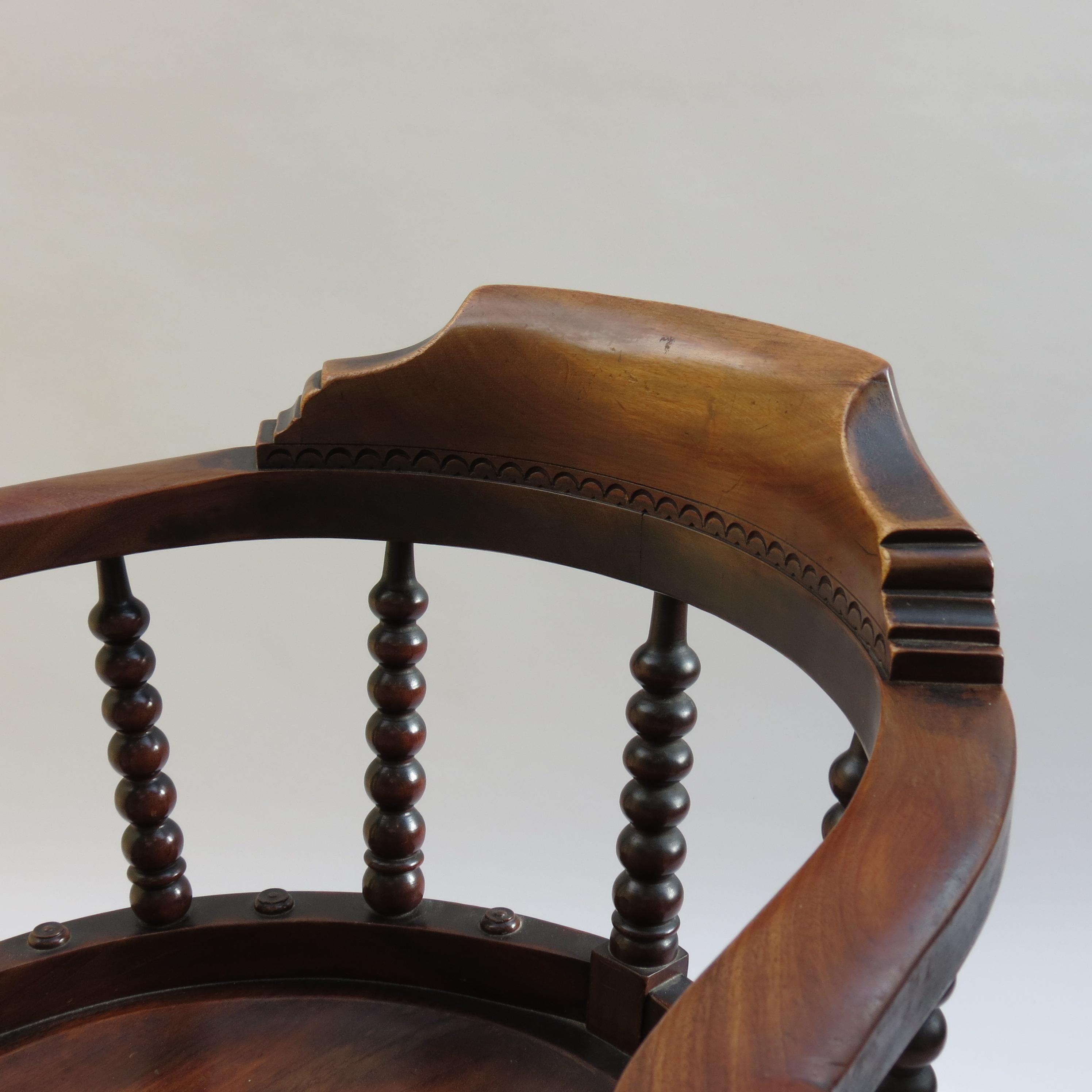 19th Century E W Godwin Mahogany Bow Back Chair William Watt For Sale 8