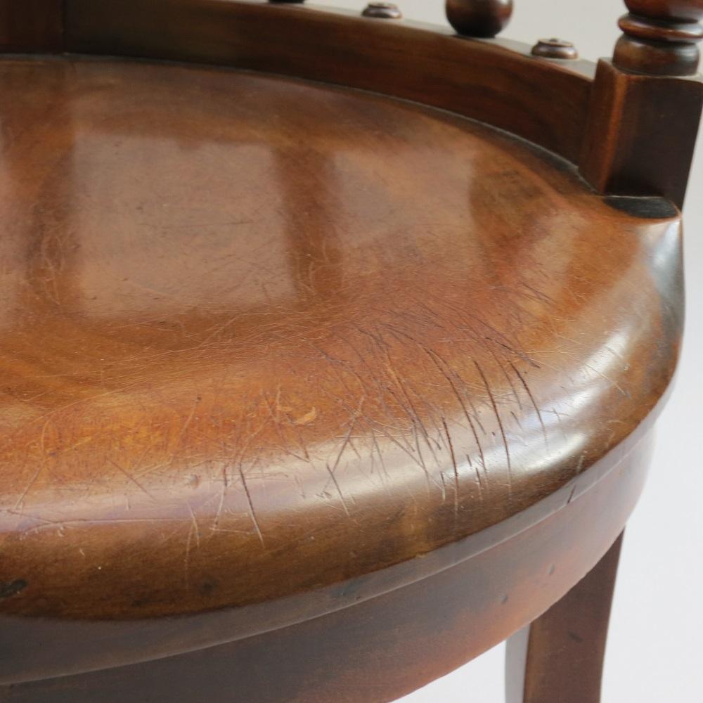 English 19th Century E W Godwin Mahogany Bow Back Chair William Watt For Sale