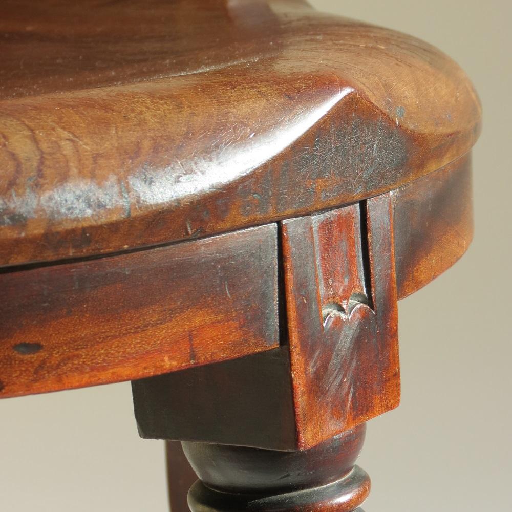 19th Century E W Godwin Mahogany Bow Back Chair William Watt For Sale 2