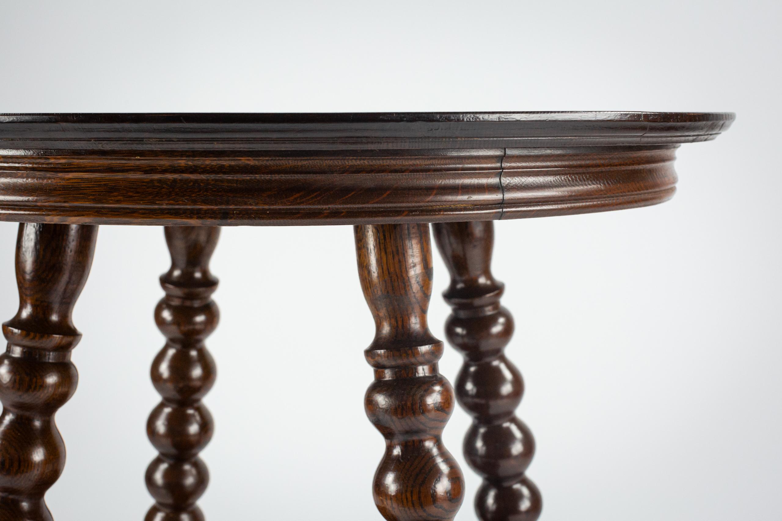 19th Century Eagle Claw and Glass Ball Quarter Sawn Oak Centre Table 6