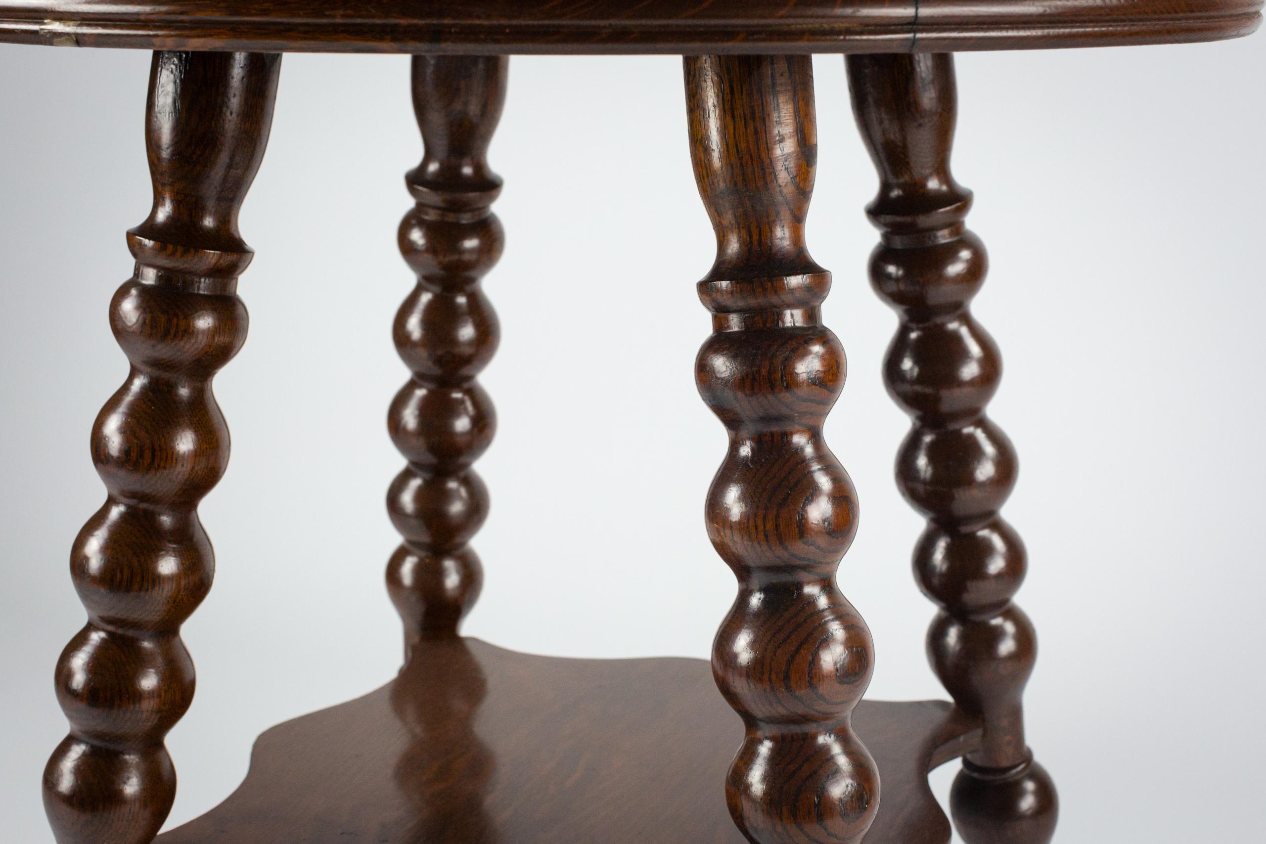 19th Century Eagle Claw and Glass Ball Quarter Sawn Oak Centre Table 7