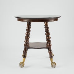 19th Century Eagle Claw and Glass Ball Quarter Sawn Oak Centre Table