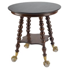 19th Century Eagle Claw and Glass Ball Quarter Sawn Oak Centre Table