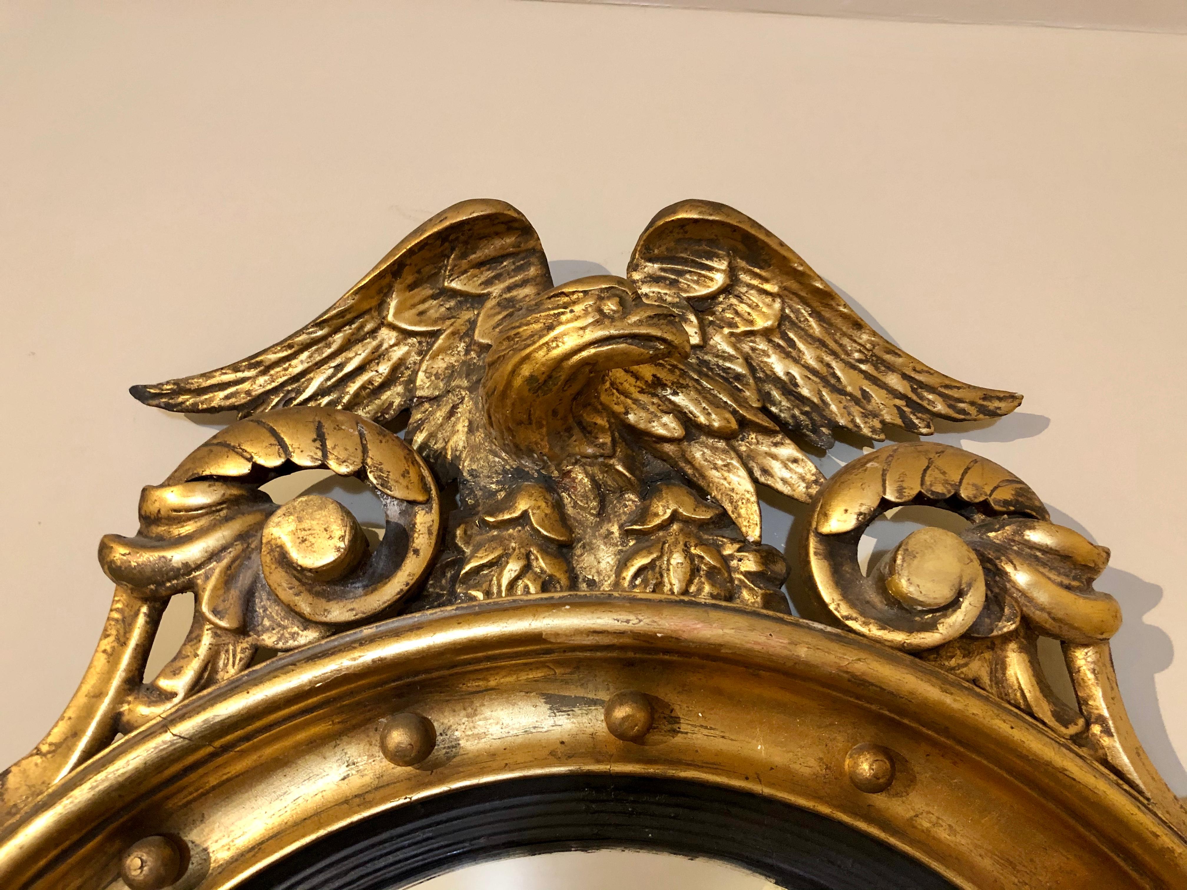 bullseye mirror with eagle