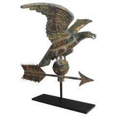 Antique 19th Century Eagle Weather Vane in Old Surface