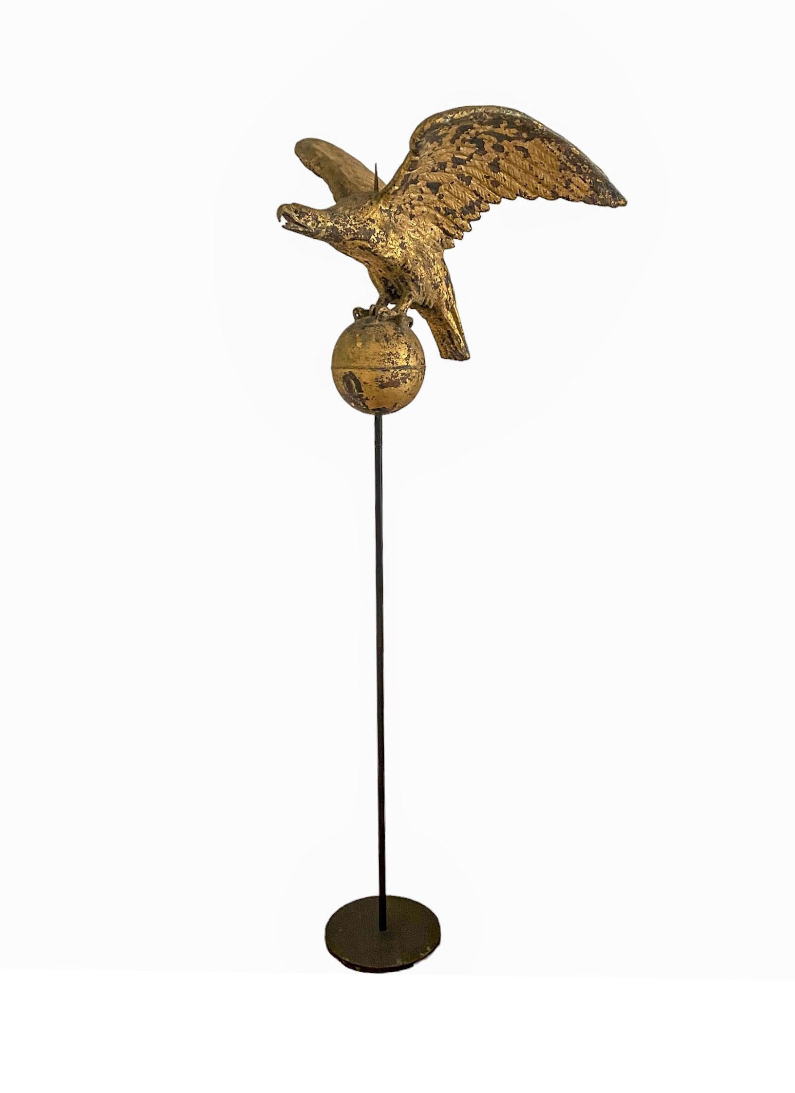 Folk Art 19th Century Eagle Weathervane, Attributed to Cushing & White For Sale