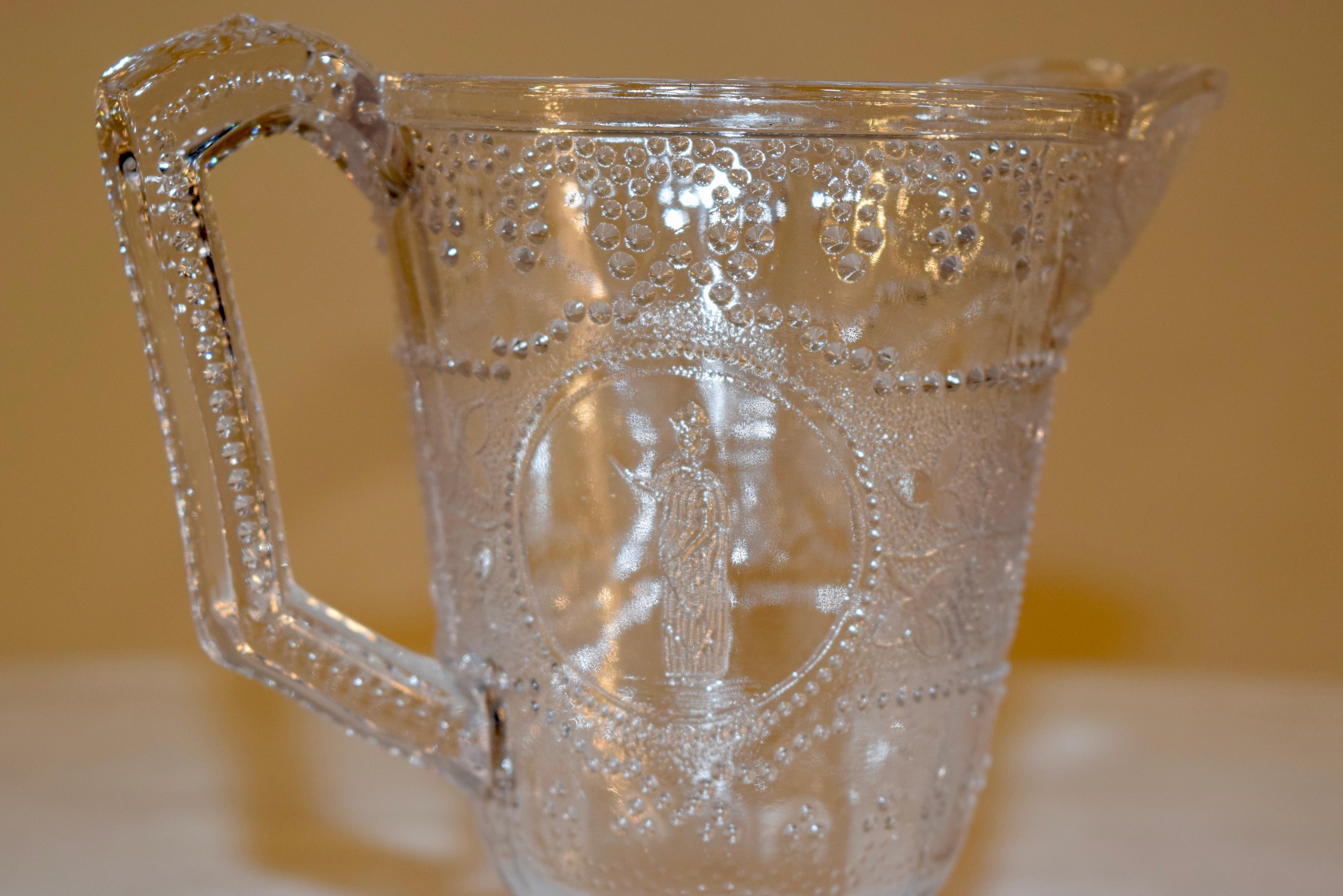 19th Century EAPG Pitcher In Good Condition For Sale In High Point, NC