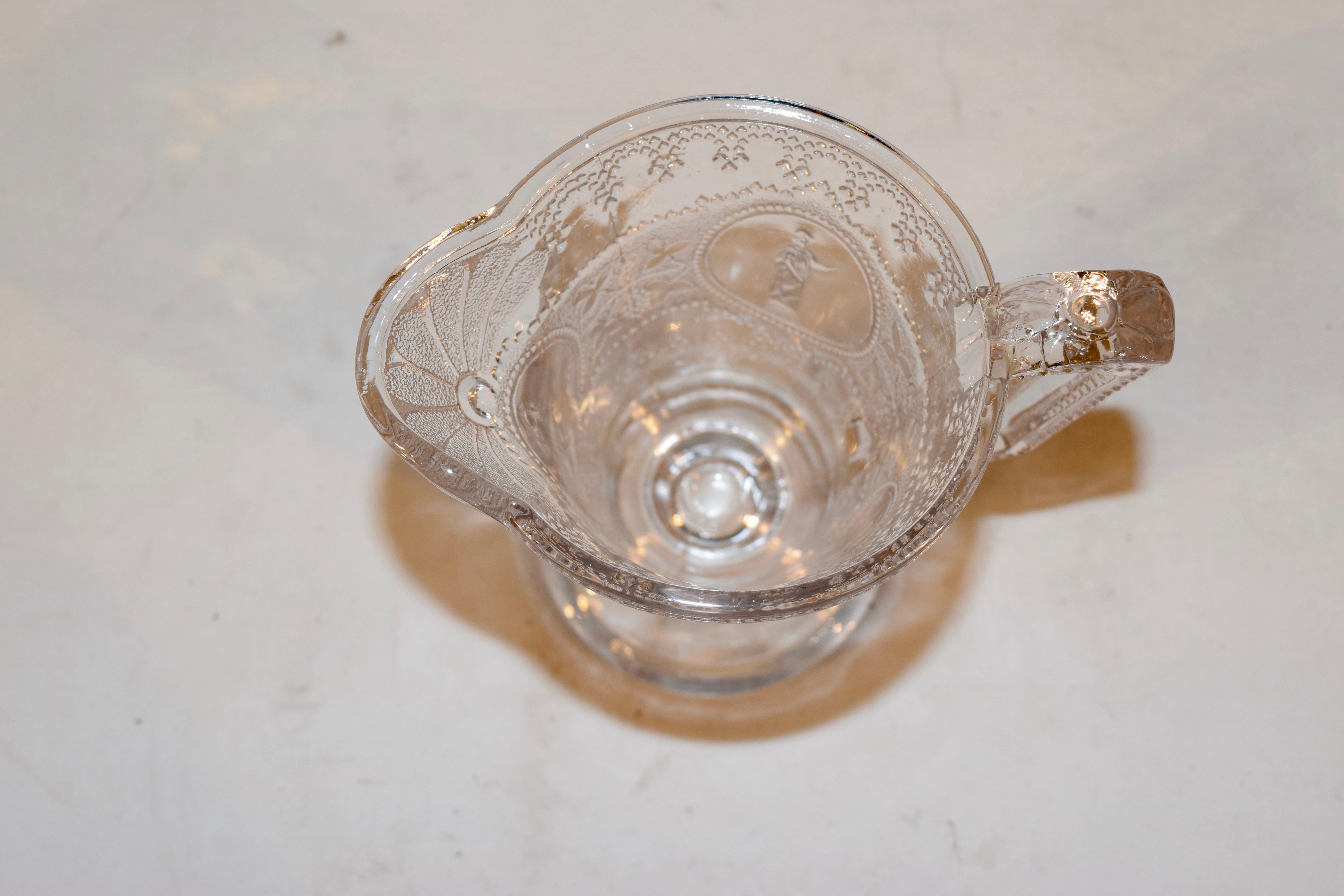 Glass 19th Century EAPG Pitcher For Sale