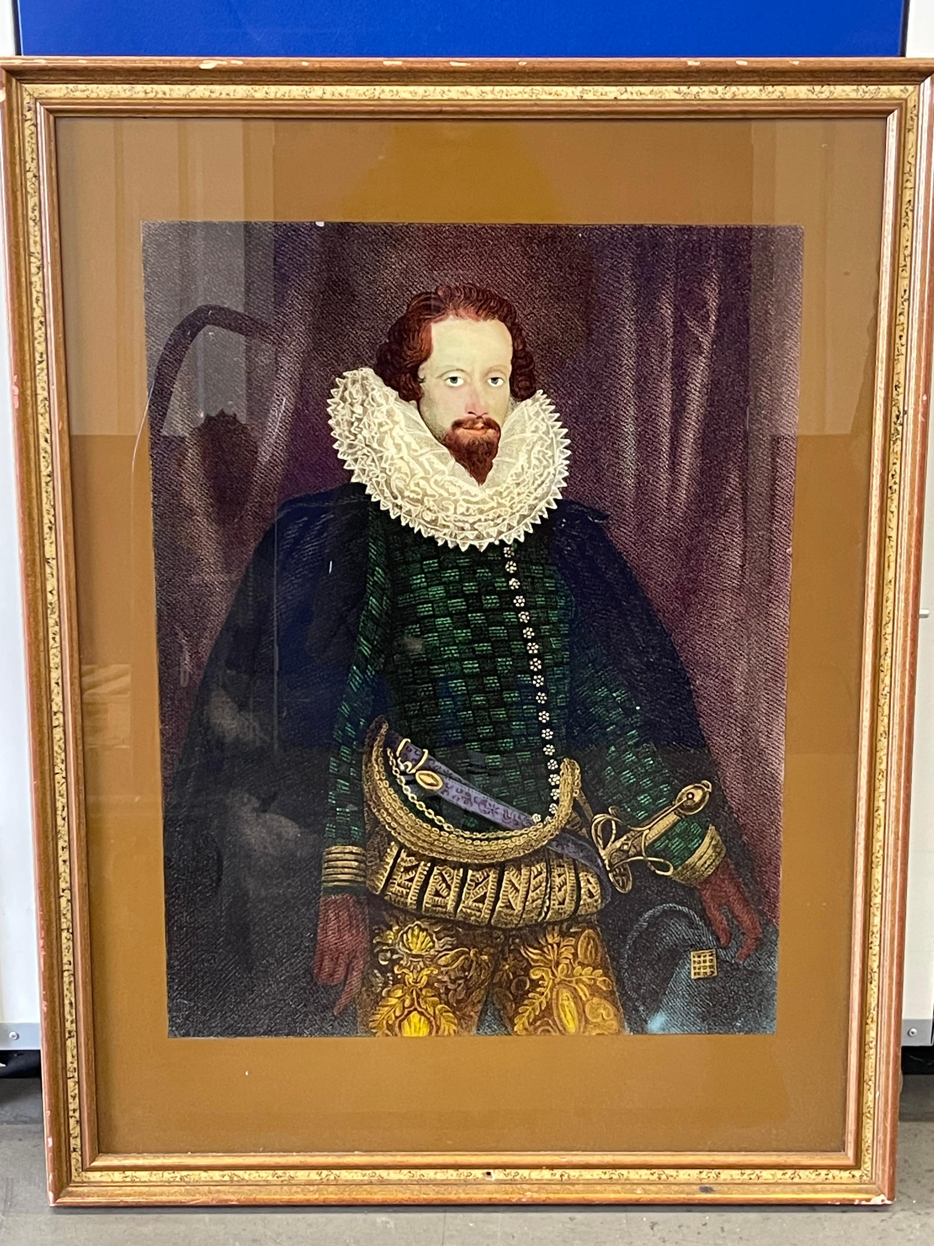 Retrato del conde de Essex del siglo XIX sobre cristal en venta 6