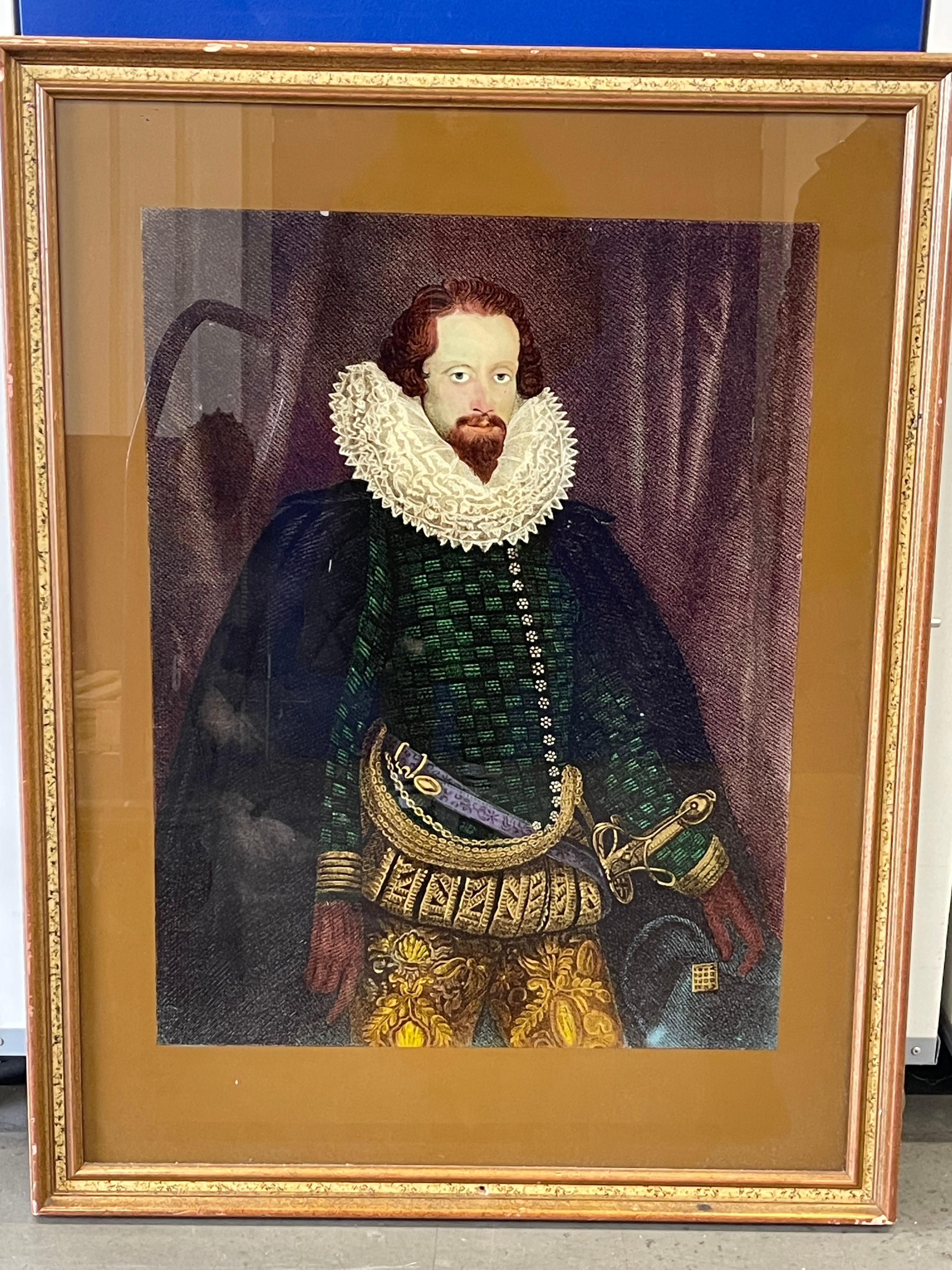 Retrato del conde de Essex del siglo XIX sobre cristal en venta 7