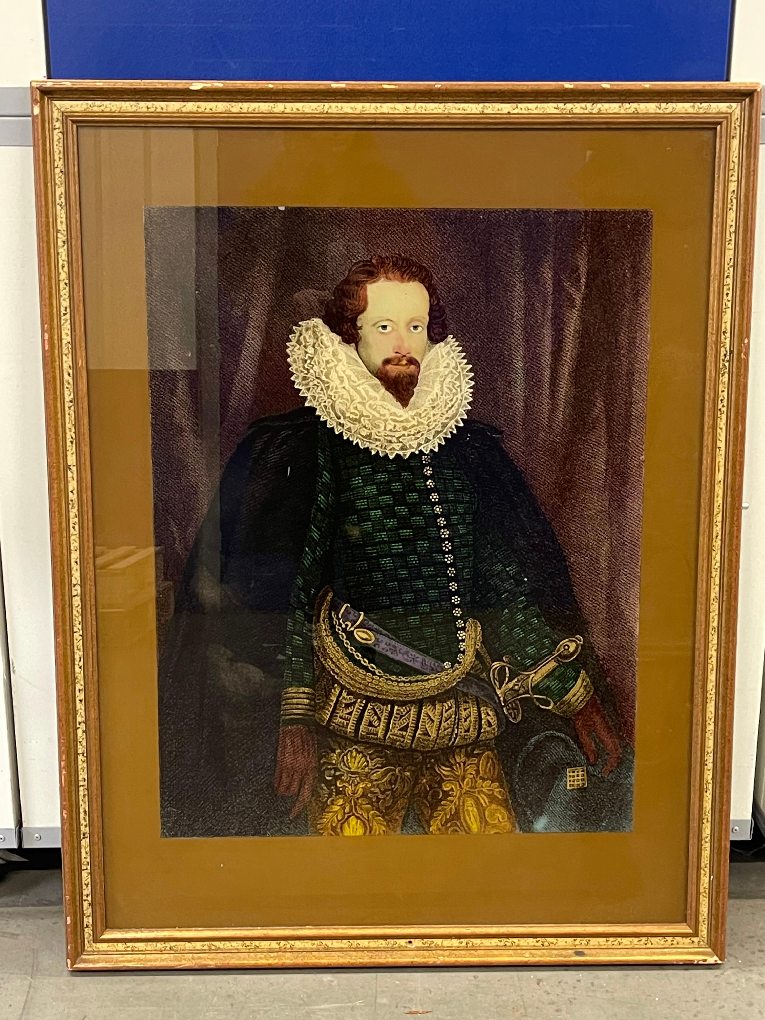 Retrato del conde de Essex del siglo XIX sobre cristal en venta 8