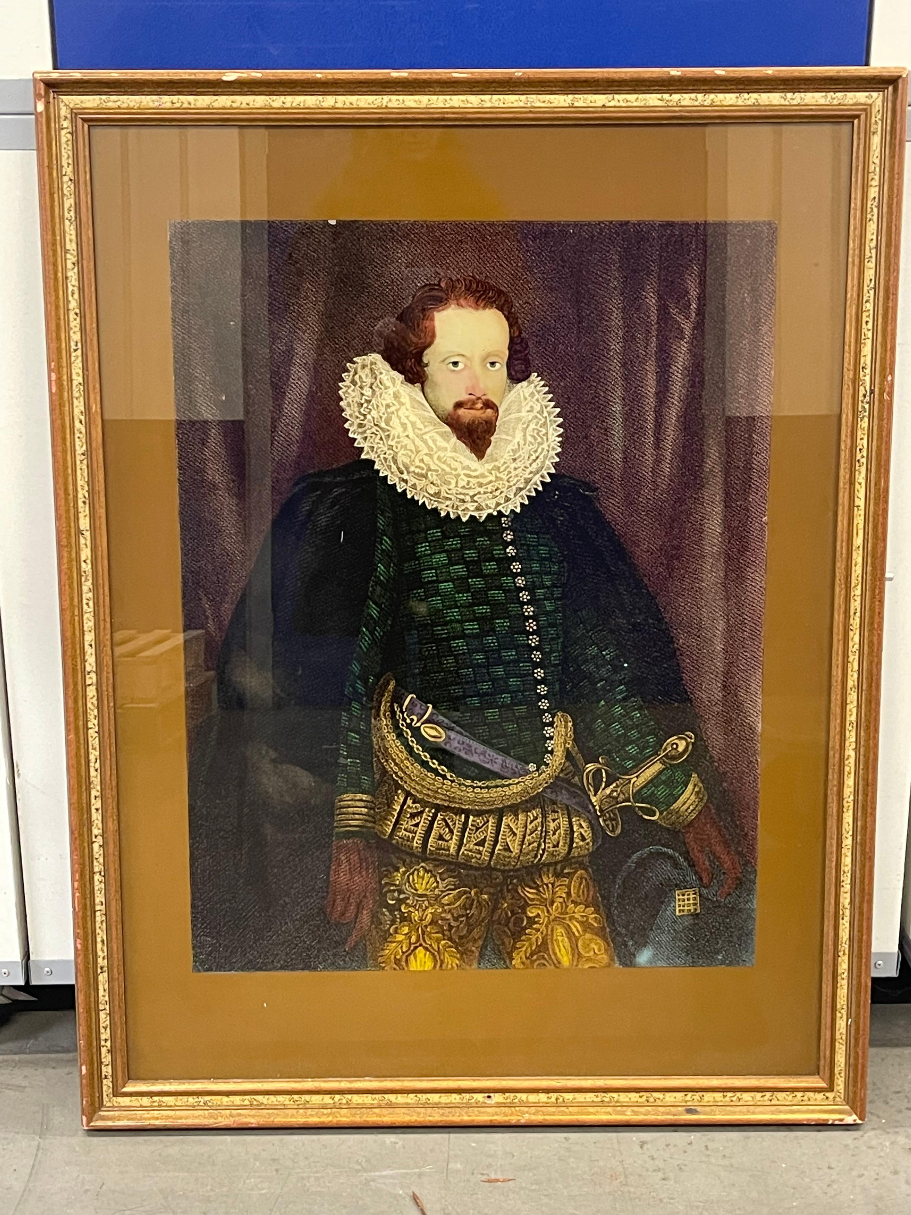 Retrato del conde de Essex del siglo XIX sobre cristal en venta 9