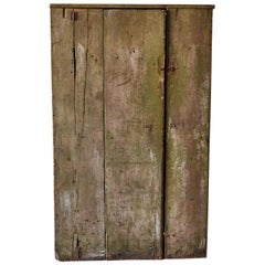 19th Century Early American Painted Single Door Country Cupboard