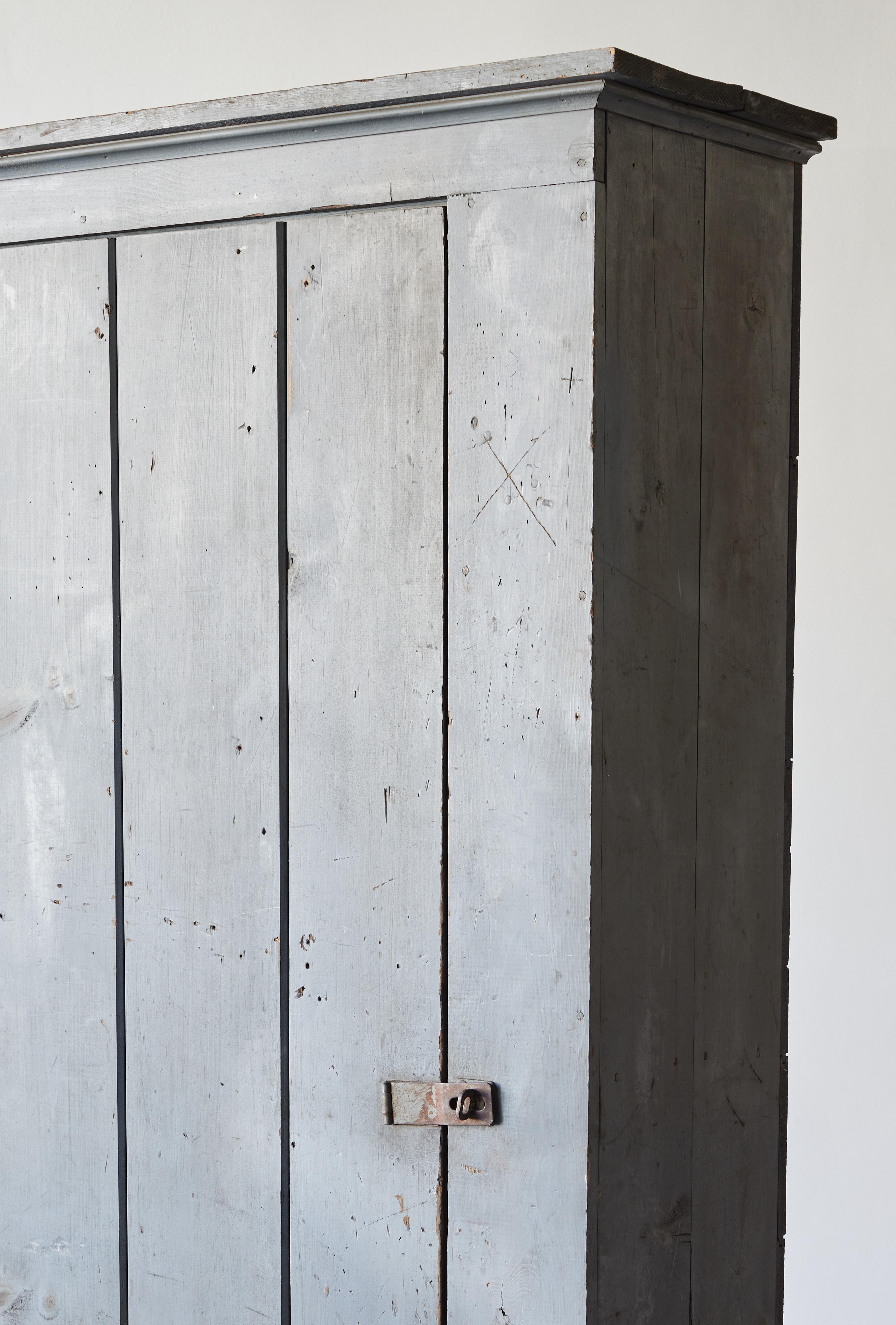 19th Century Early American Painted Single Door Cupboard 3