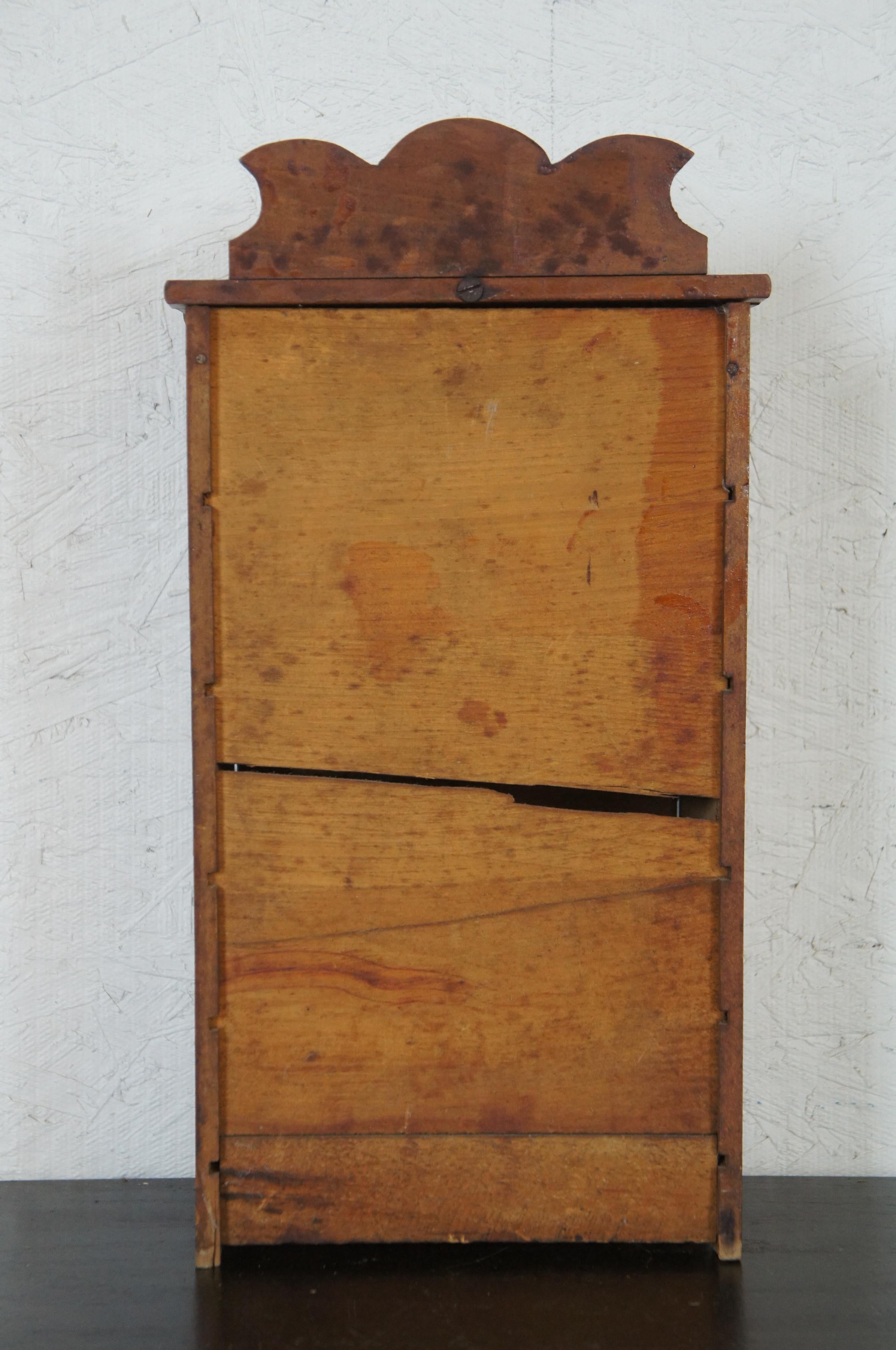 19th Century Early American Pine Cupboard Miniature Salesman Sample Cabinet 3