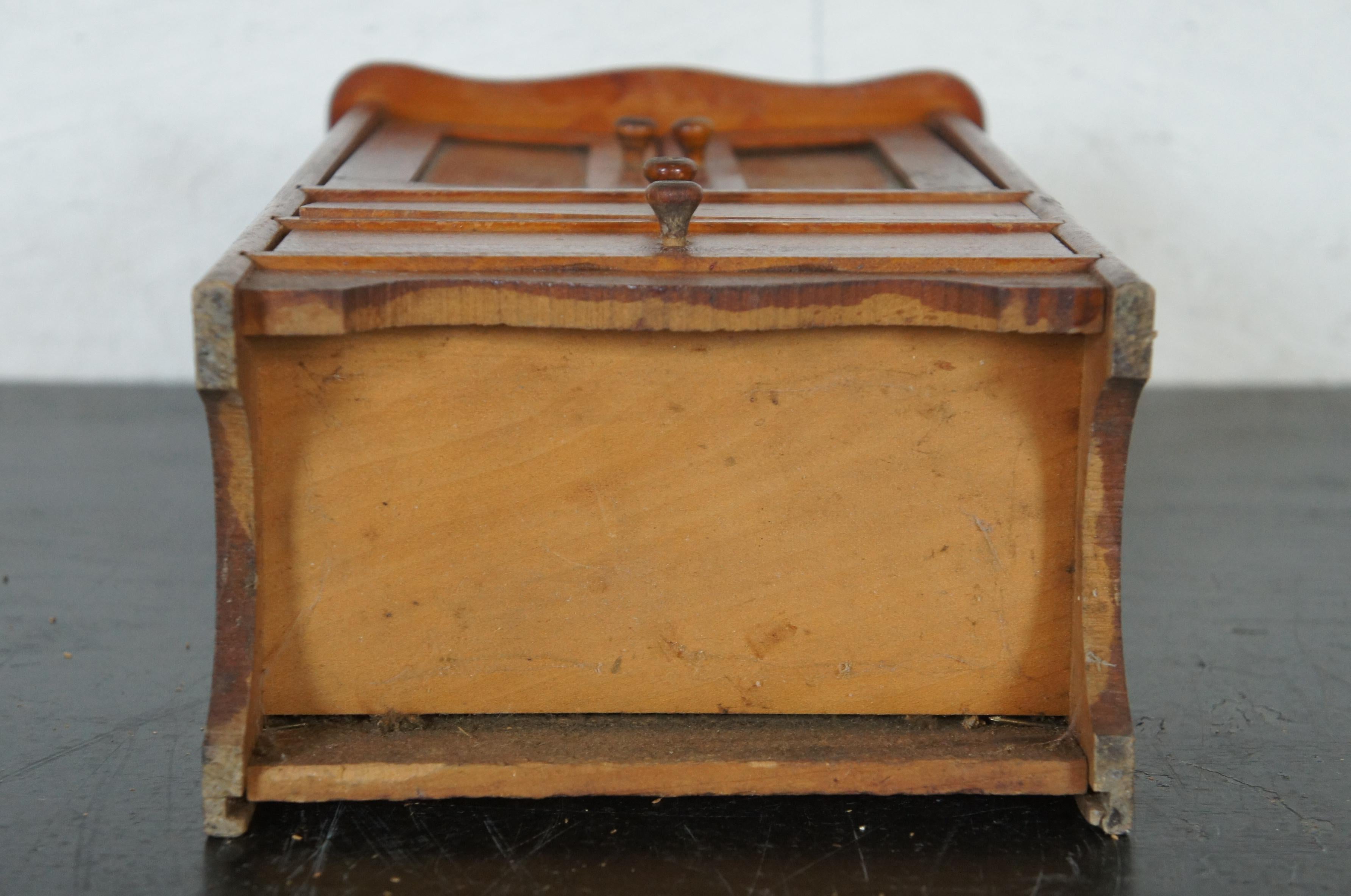 19th Century Early American Pine Cupboard Miniature Salesman Sample Cabinet 4