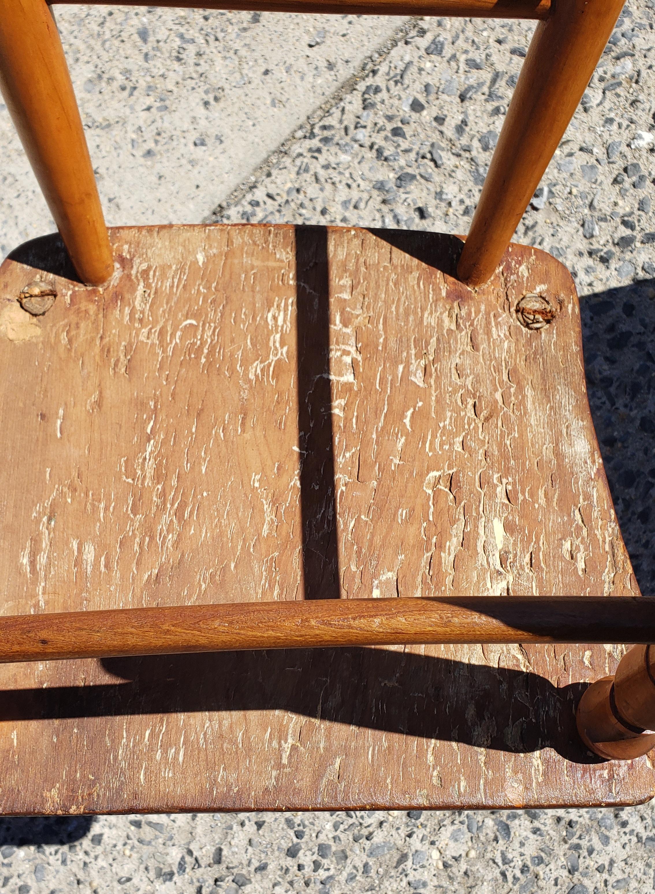 19th Century Early American Plank Side Chair In Good Condition In Germantown, MD