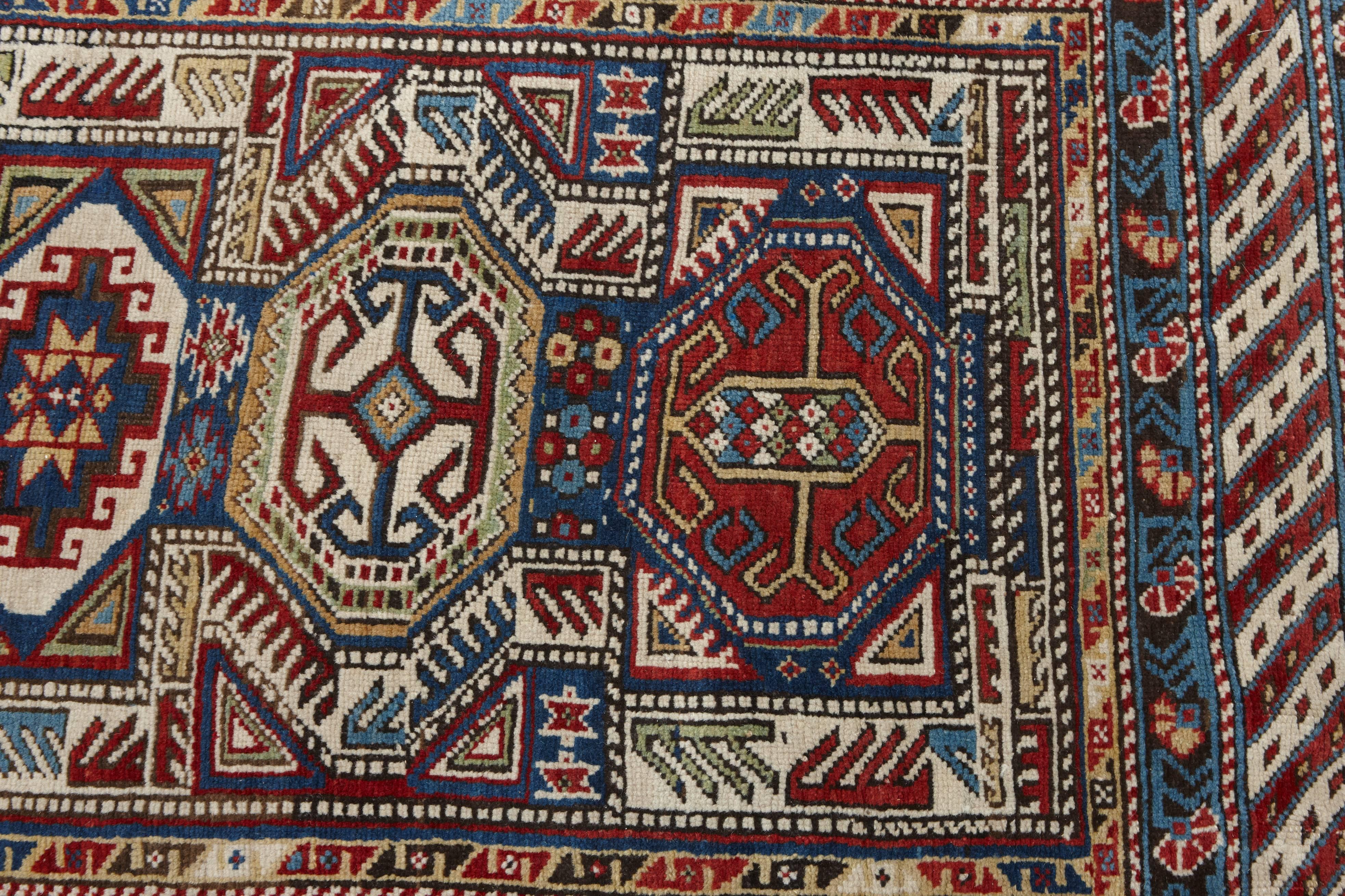 Armenian 19th Century Early Caucasian Kazak Konagend Rug For Sale