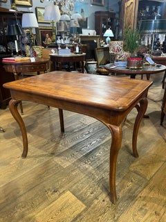 19th Century (Early) French Walnut Table Cabriolet Legs