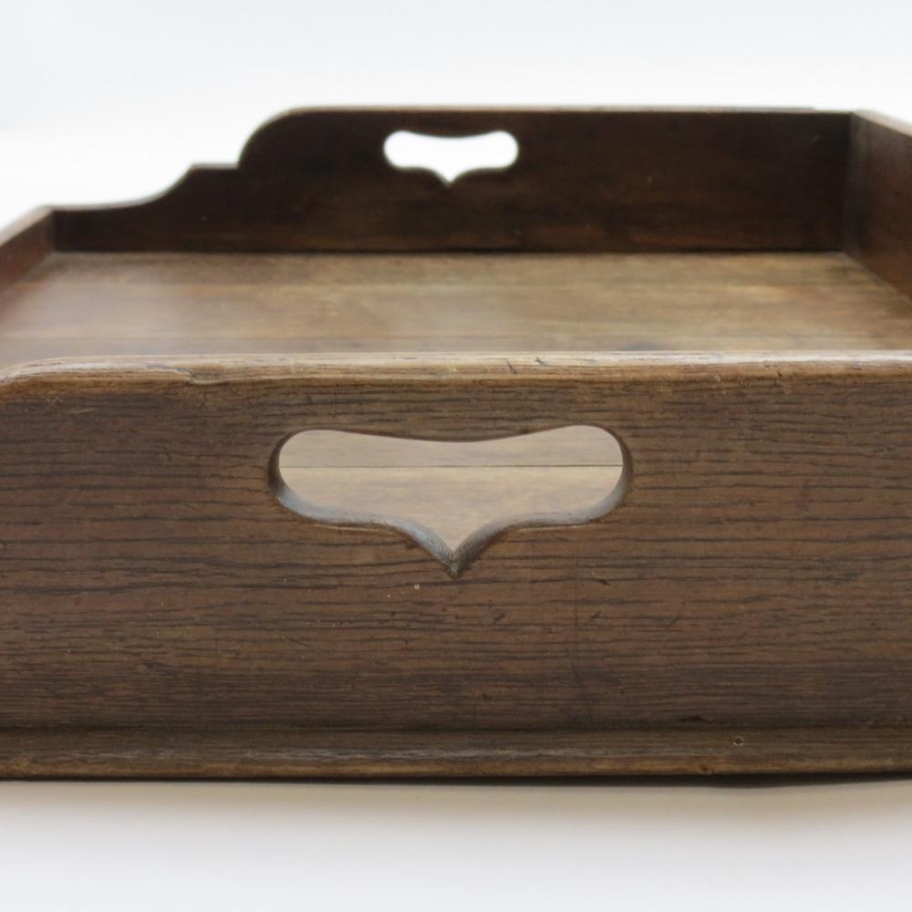 19th Century Early Georgian Oak Butlers Serving Tray 1800 8