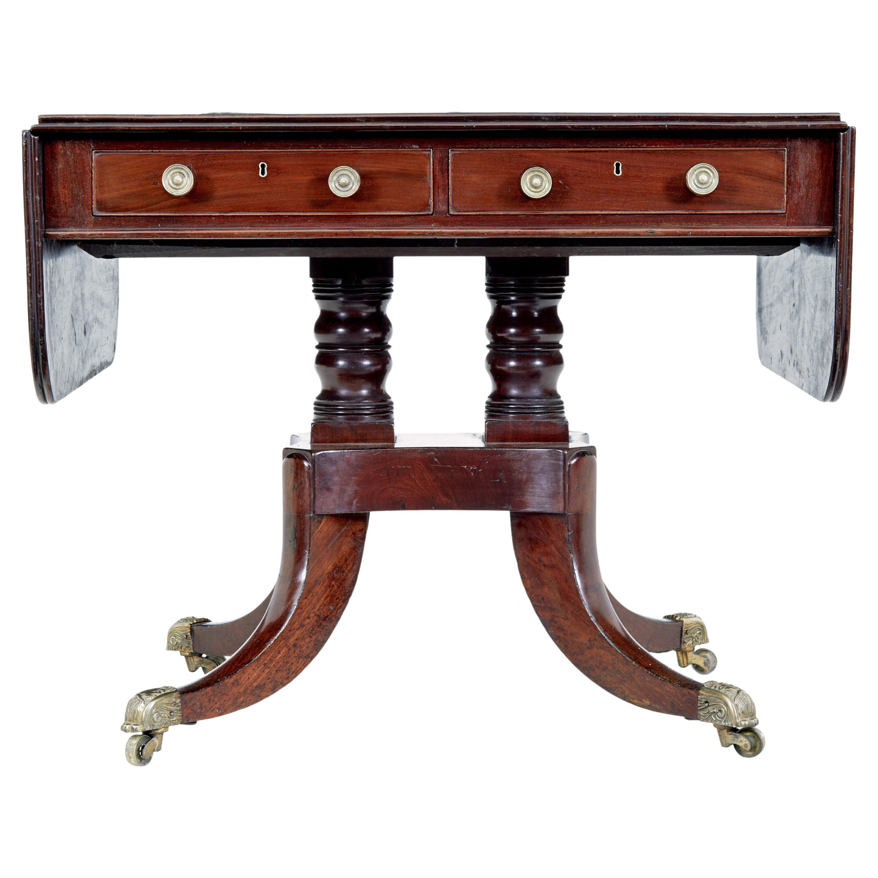 19th century early Victorian mahogany sofa table