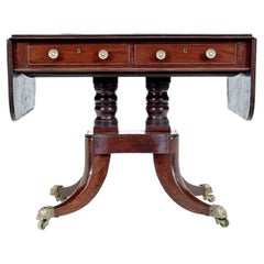 Antique 19th century early Victorian mahogany sofa table